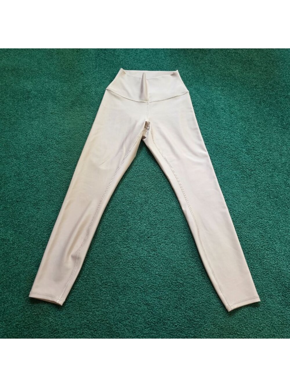 Alo Yoga High-Waisted Airbrush Leggings Sz XS Beige Full Length VGC